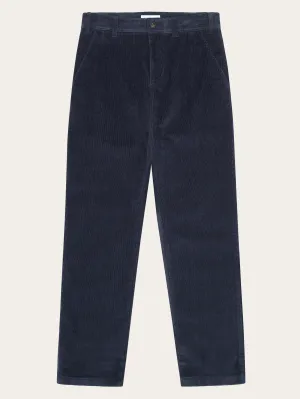 14 wales CHUCK regular corduroy chino pants - GOTS/Vegan - Night Sky