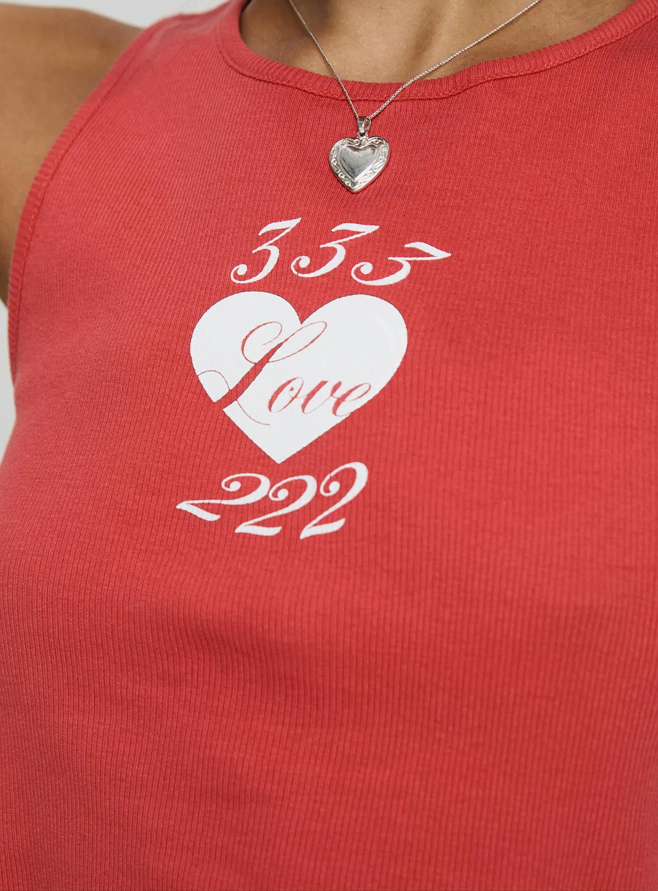 333 Love Angel Top Red