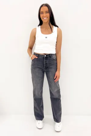 90s Relaxed Jean Worn Black