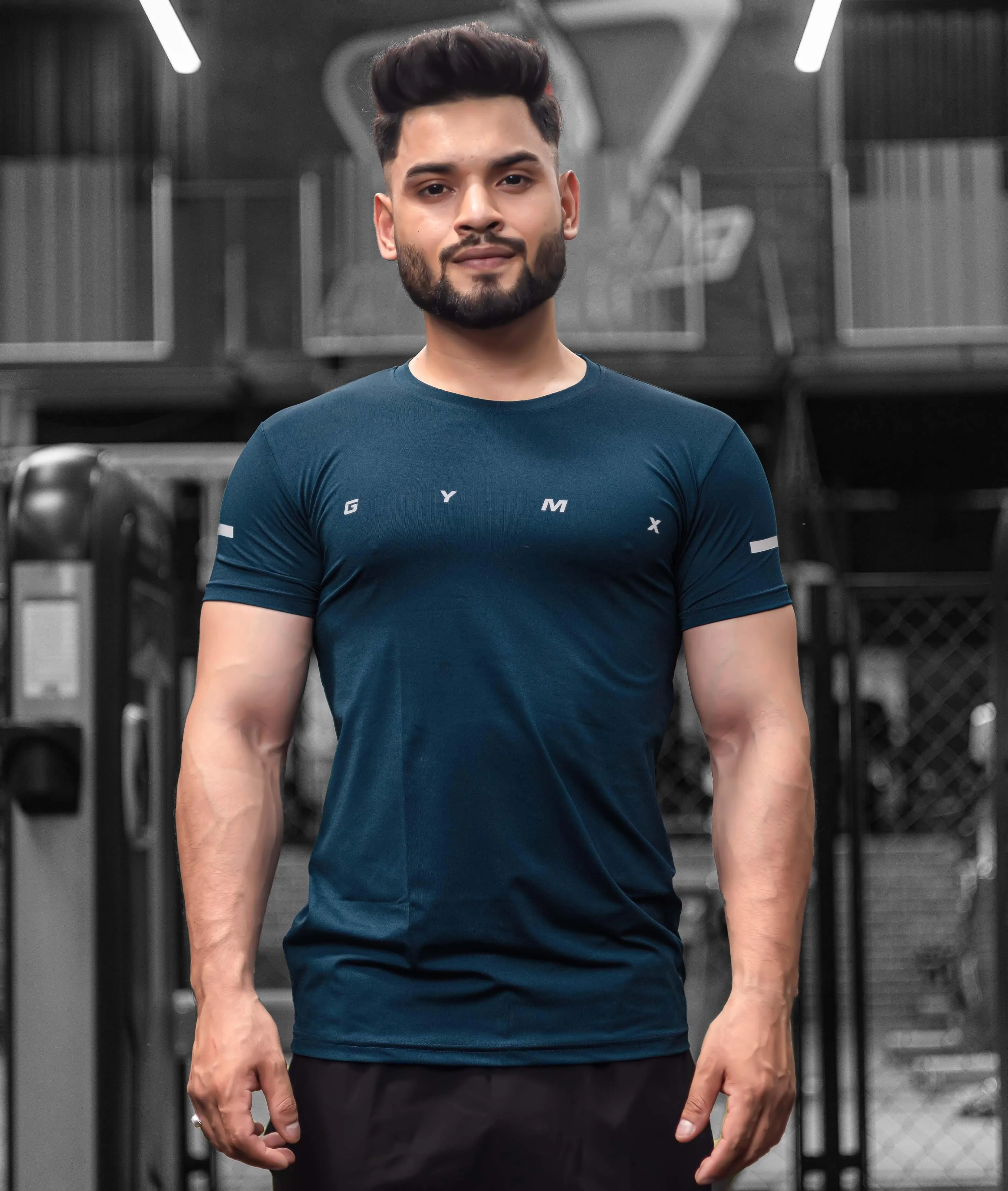 Ace GymX Tees: Teal Blue