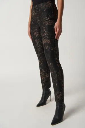 Animal Print Slim-Fit Pants