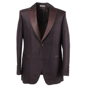 Belvest Patterned Silk Tuxedo with Peak Lapels