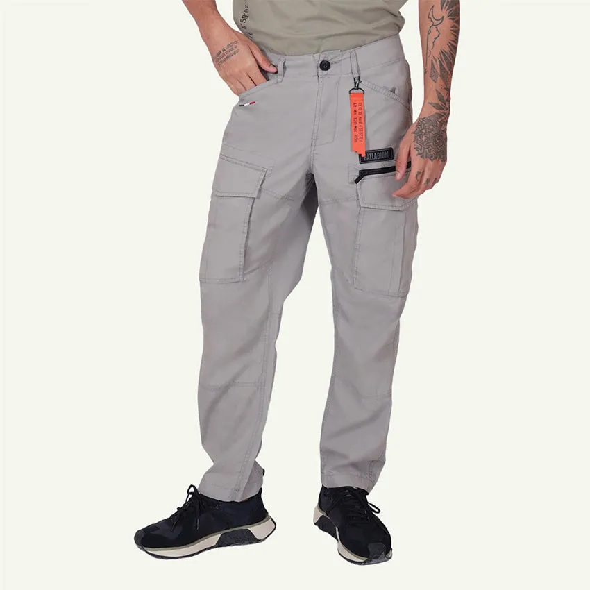 CARGO PANTS AVN PATCH MEN'S PANTS -   GRAY FLANNEL