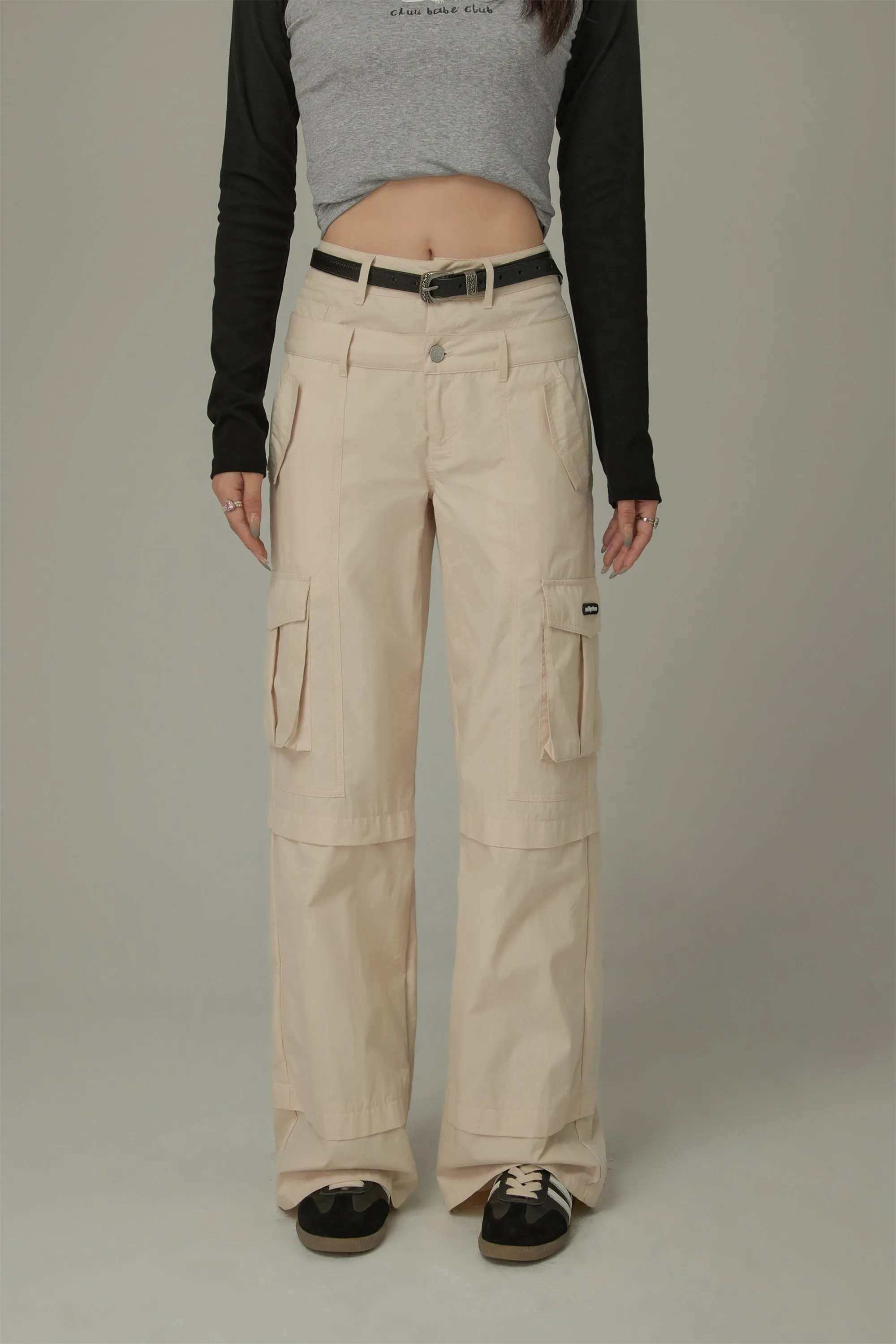 Cargo Wide High Waist Pocket Loose Casual Pants