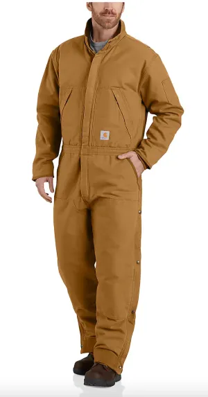 Carhartt 104396 - Durable Loose Fit Washed Duck Insulated Coverall for Maximum Comfort and Warmth