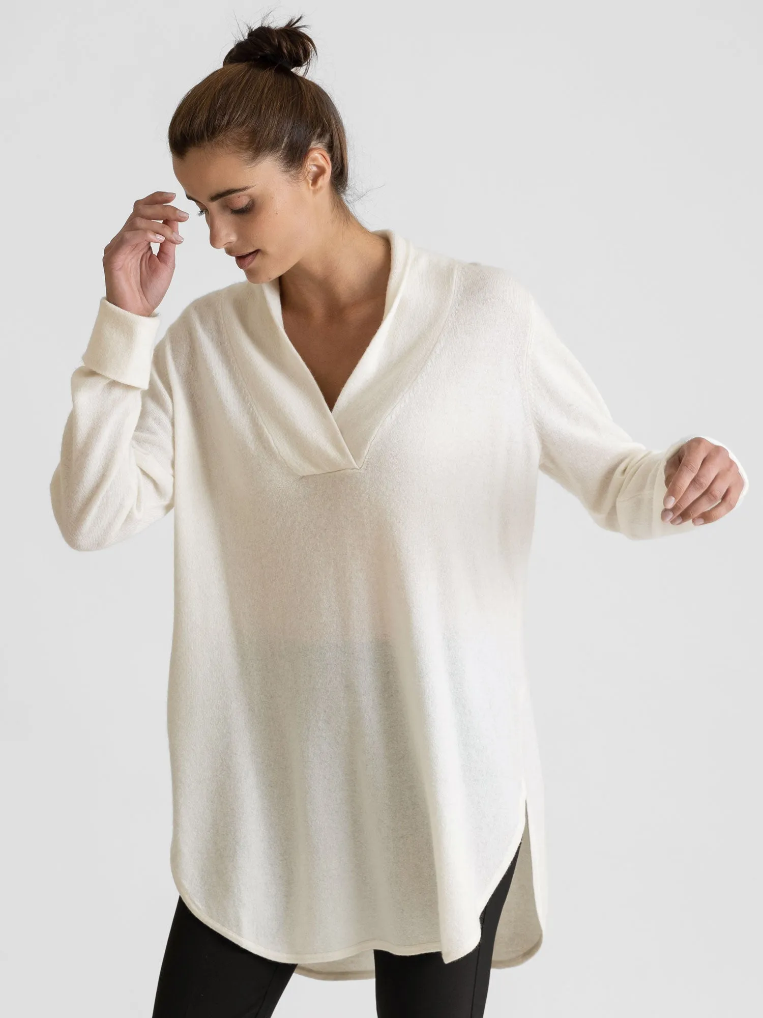 Cashmere sweater “Ida" - white