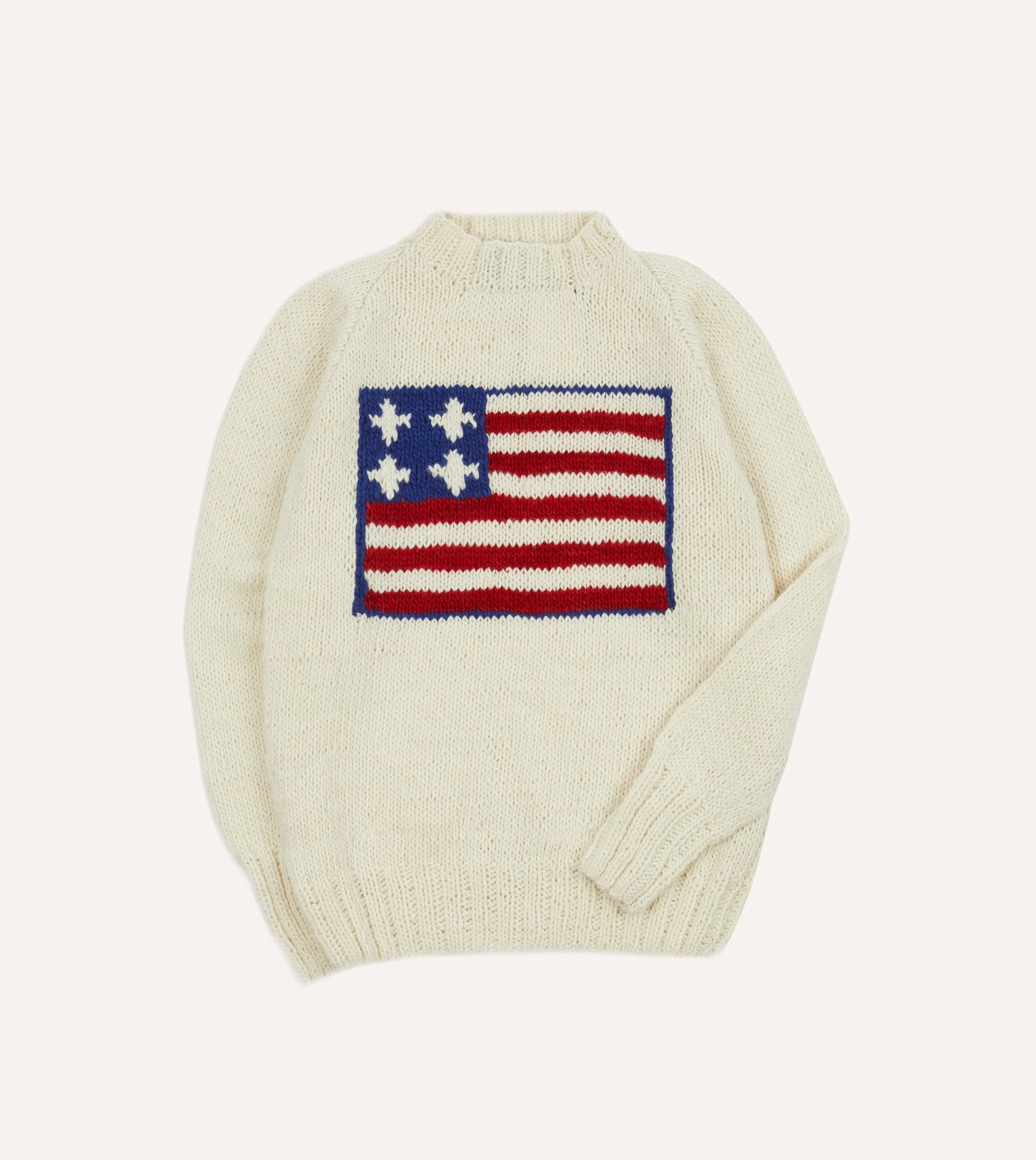 Chamula Drake Ecru Flag Merino Wool Jumper - Luxurious & Stylish Knitwear for All Seasons