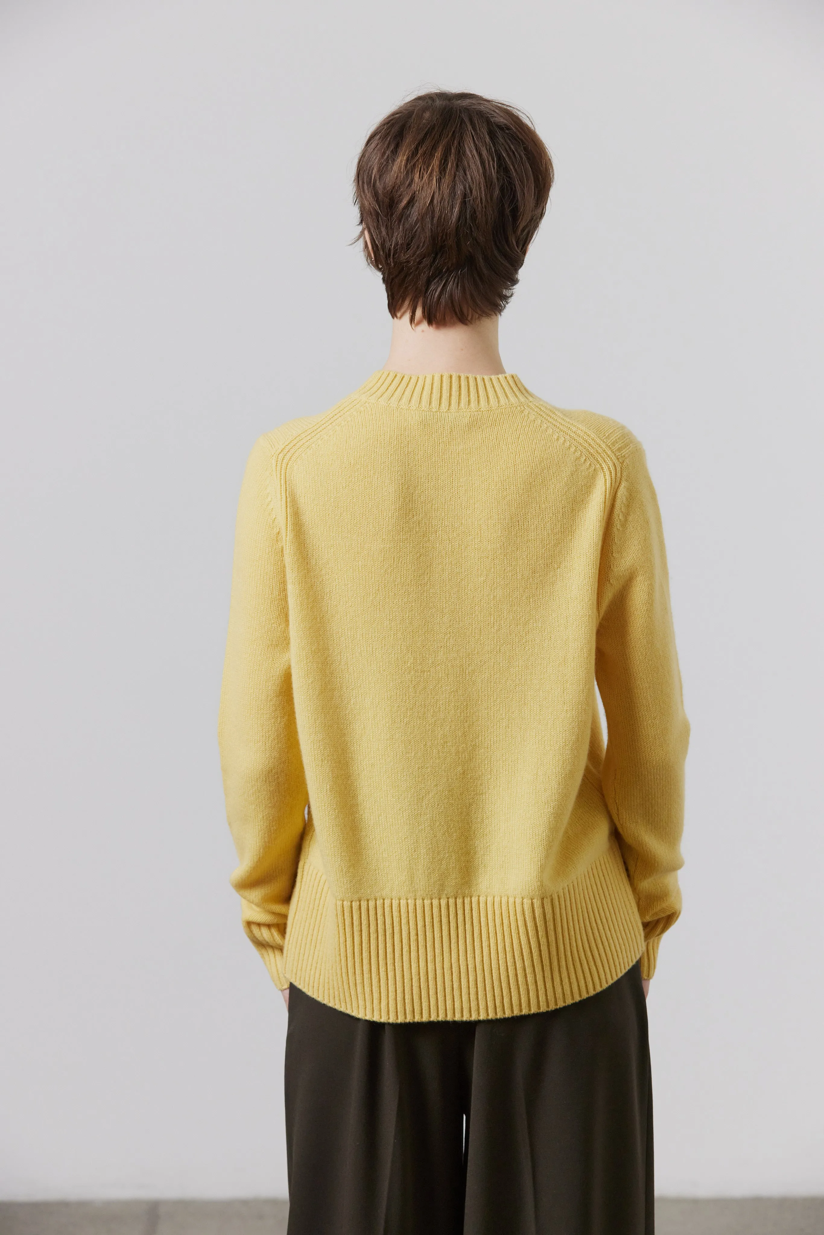 Chunky Cashmere Crew - Winter Yellow