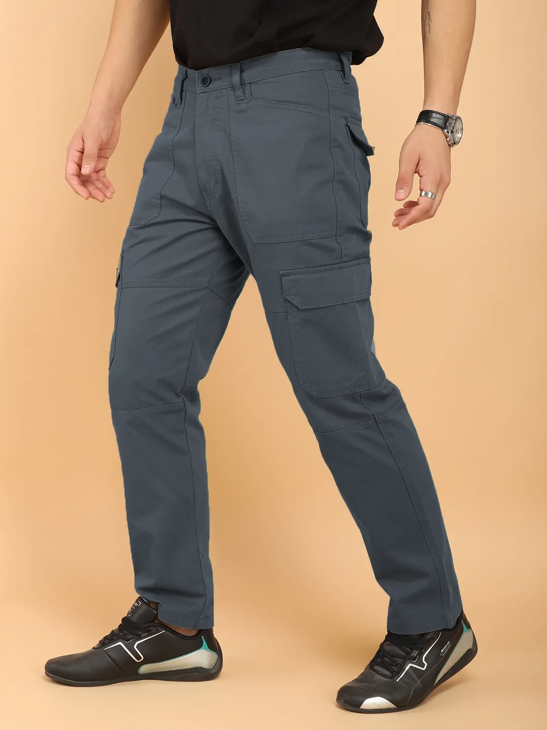 Dark Ash Grey Jacobs Carpenter Pocket Design Cargo