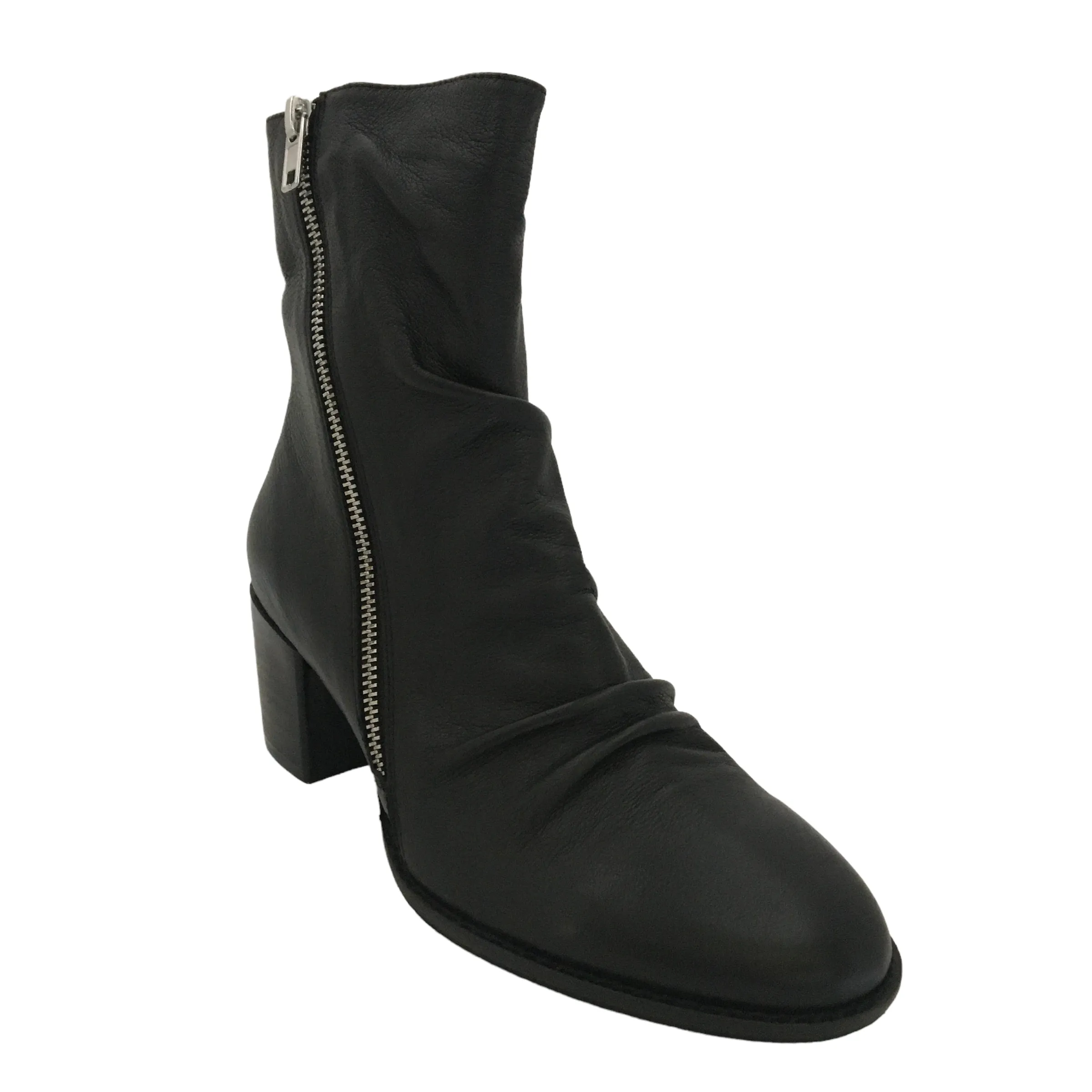 Django & Juliette Mannuel Tan and Black Leather Ankle Boot