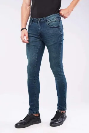 Faded Slim Fit Denim - Vintage Blue