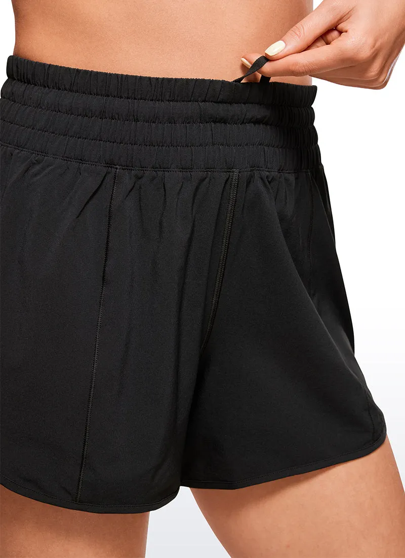 Feathery-Fit Soft High Rise Linerless Shorts with Zip Pockets 4''