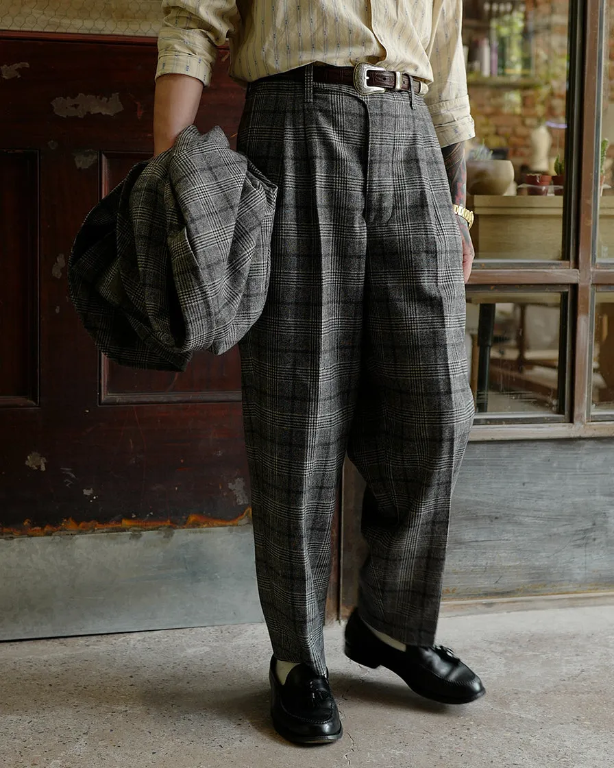 Grey Check Trousers