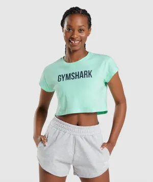 Gymshark Apollo Crop Top - Turbo Blue