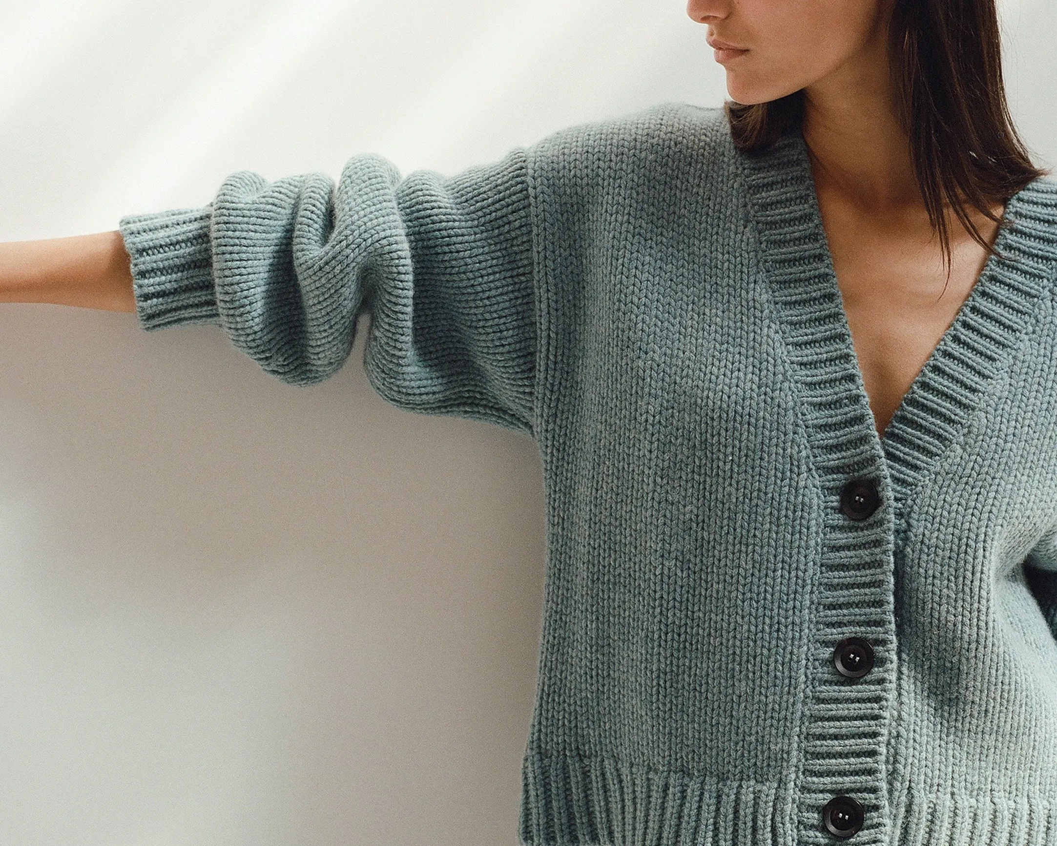 KAMAL cashmere chunky cardigan