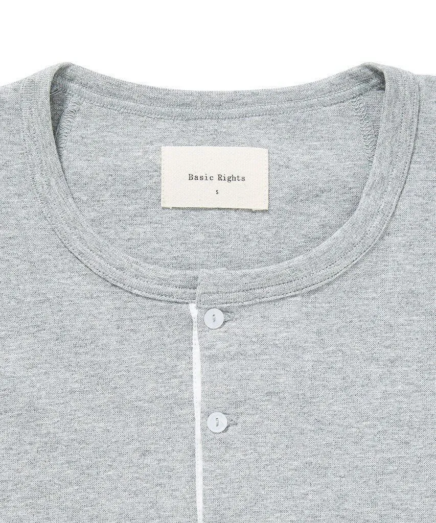 Long Sleeve Henley - Light Gray