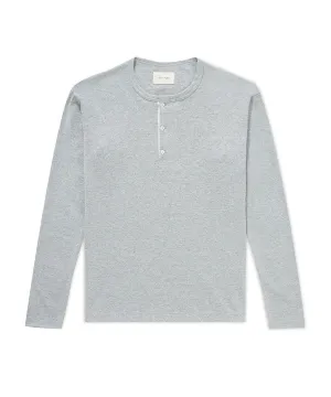 Long Sleeve Henley - Light Gray