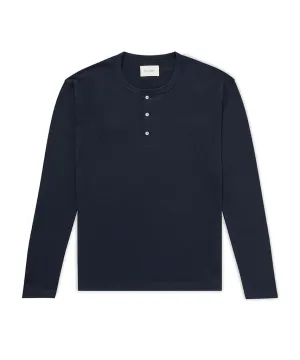 Long Sleeve Henley - Navy