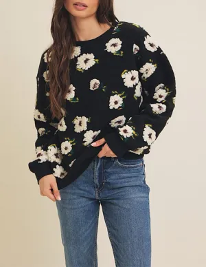 Here is an optimized e-commerce product title with modifiers:

Elegant Midnight Gardenia Floral Jacquard Womens Sweatshirt - Stylish & Cozy