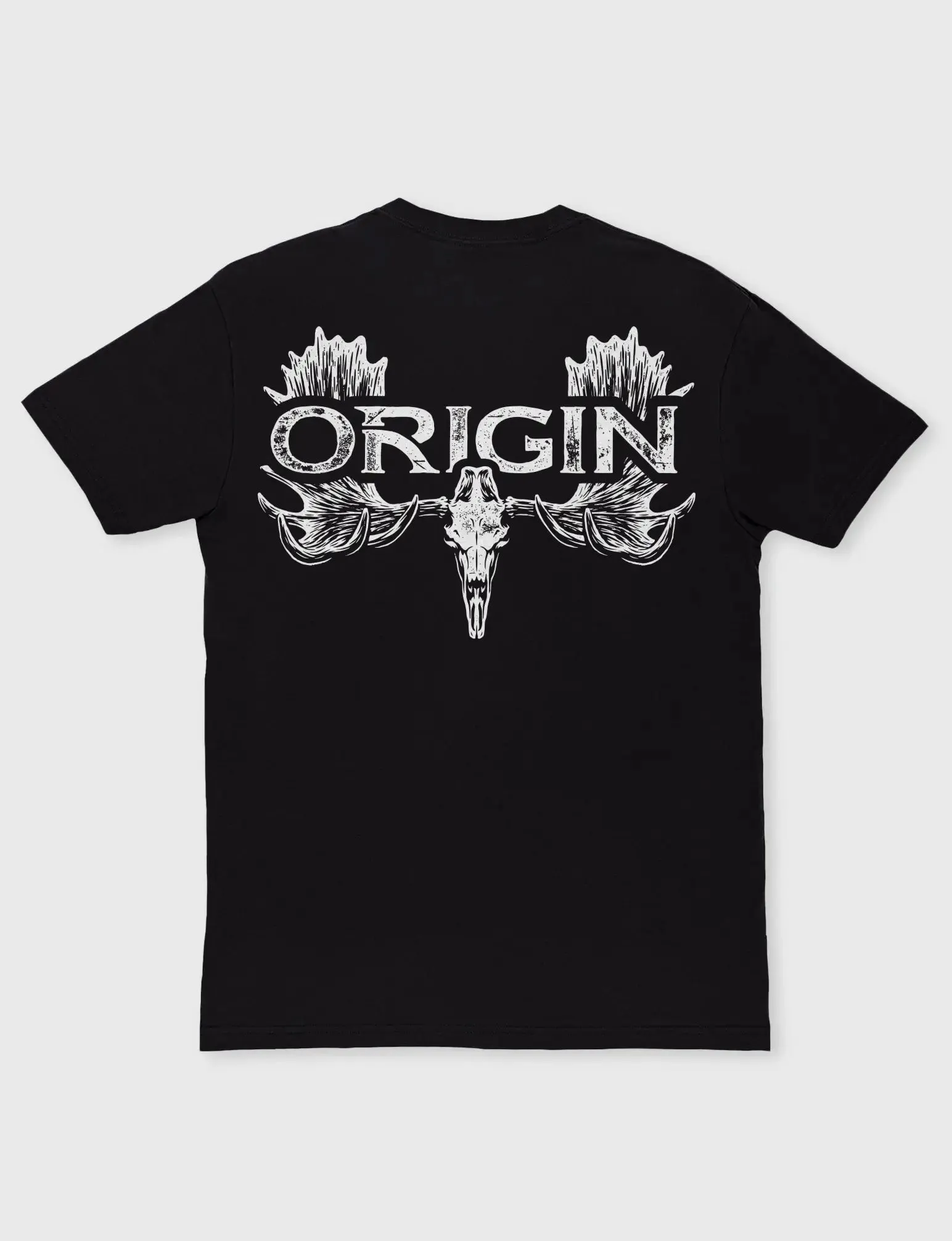 Mens ORIGIN™ Core T-Shirt with Illustrated Moose Skull Graphic - Stylish and Comfortable