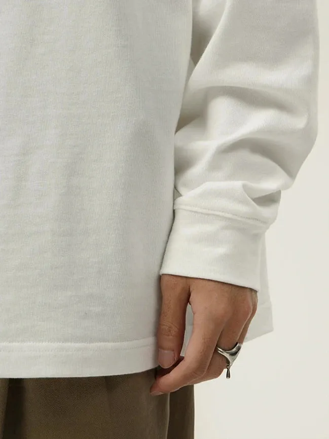 Oversized Crew Funnel-Neck Sweatshirt with Drop Shoulder