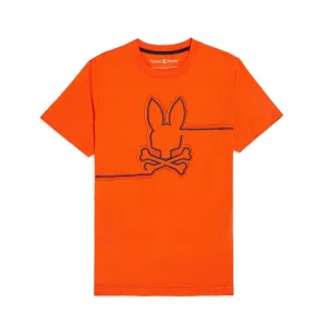 Psycho Bunny Mens Chester Embroidered Graphic Tee - Tangerine Tango