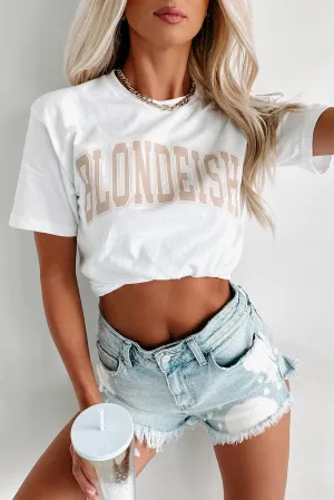 Print On Demand - Blondeish Graphic Available in Multiple Shirt Options (White/Taupe)