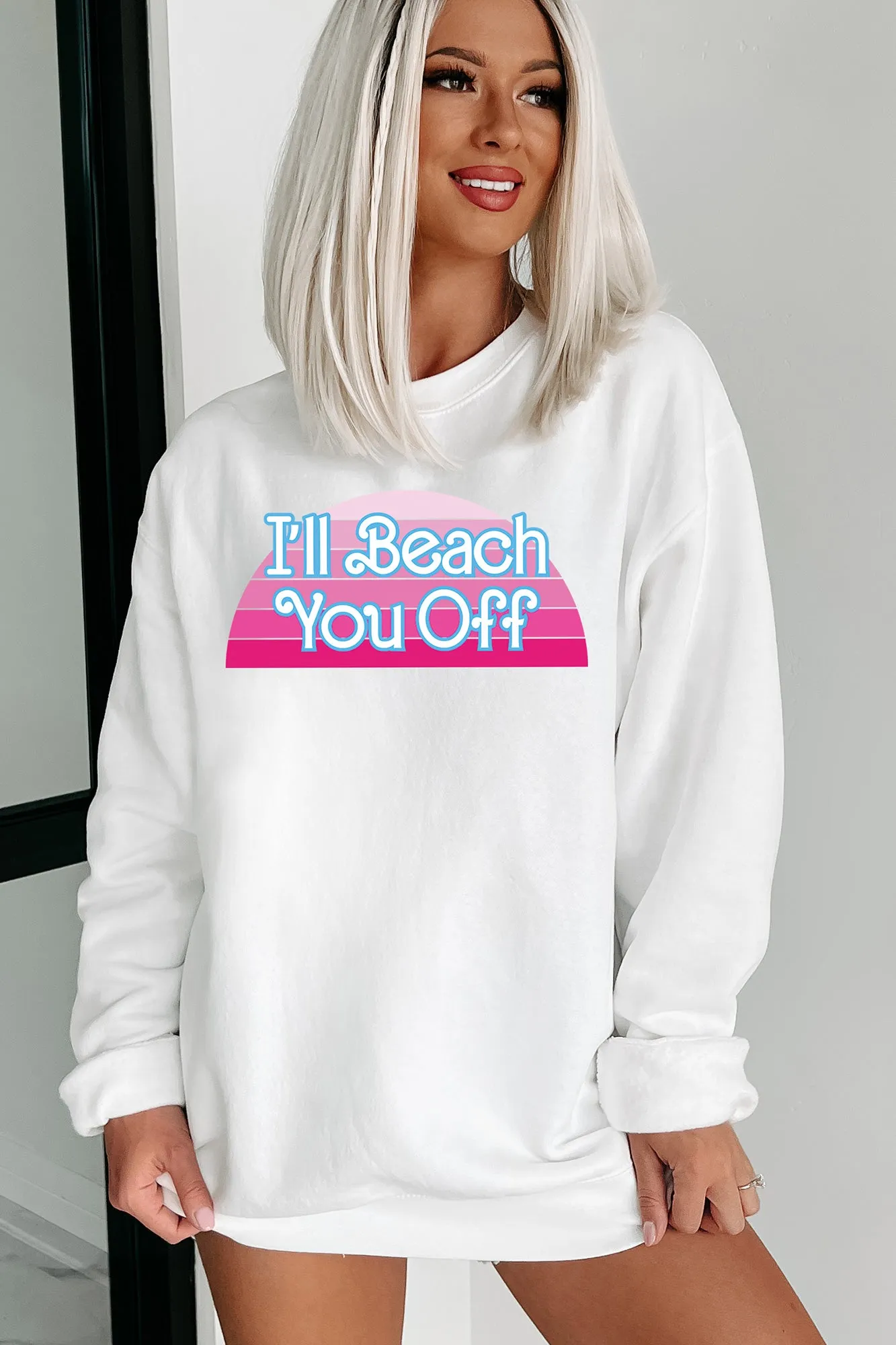 Ill Beach You Off Graphic Tee - Multiple Styles Available (White) - Print on Demand Collection