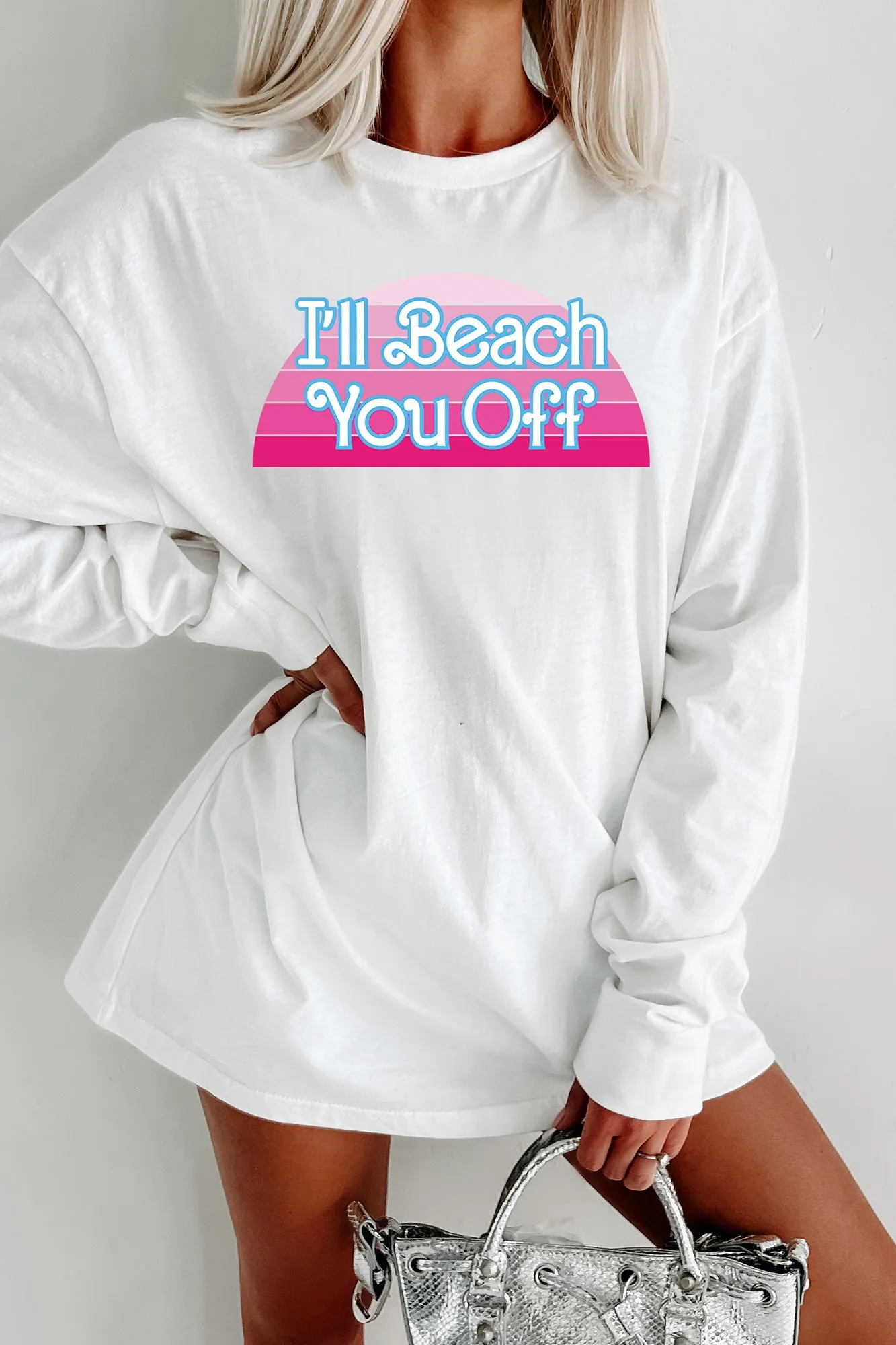 Ill Beach You Off Graphic Tee - Multiple Styles Available (White) - Print on Demand Collection