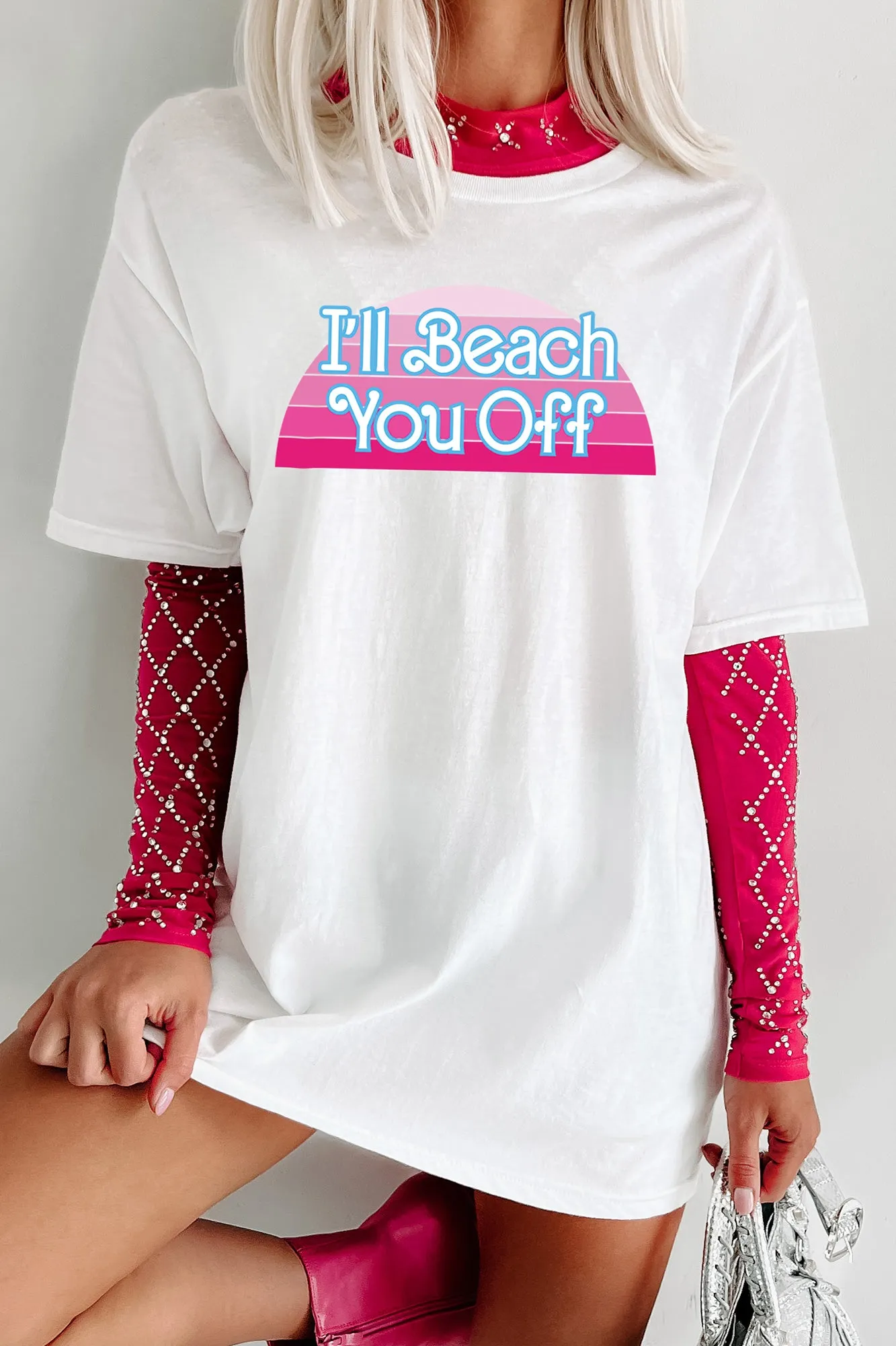 Ill Beach You Off Graphic Tee - Multiple Styles Available (White) - Print on Demand Collection