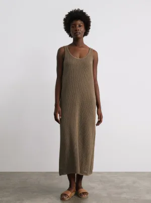 Taupe Organic Tanguis Cotton Reese Dress