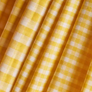 Reversible Cotton Gingham Double Gauze in Lemon