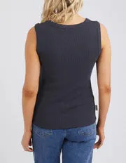 Sadie Rib Tank Coal