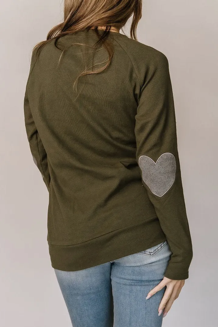 Sidezip Pullover Sweatshirt- Follow Your Heart