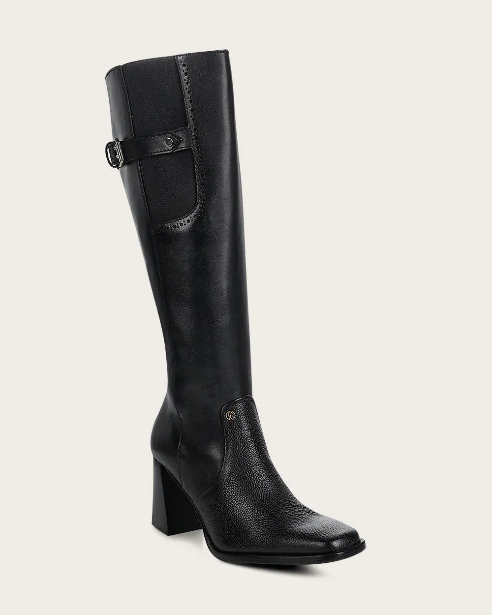 Tall minimalistic black boot