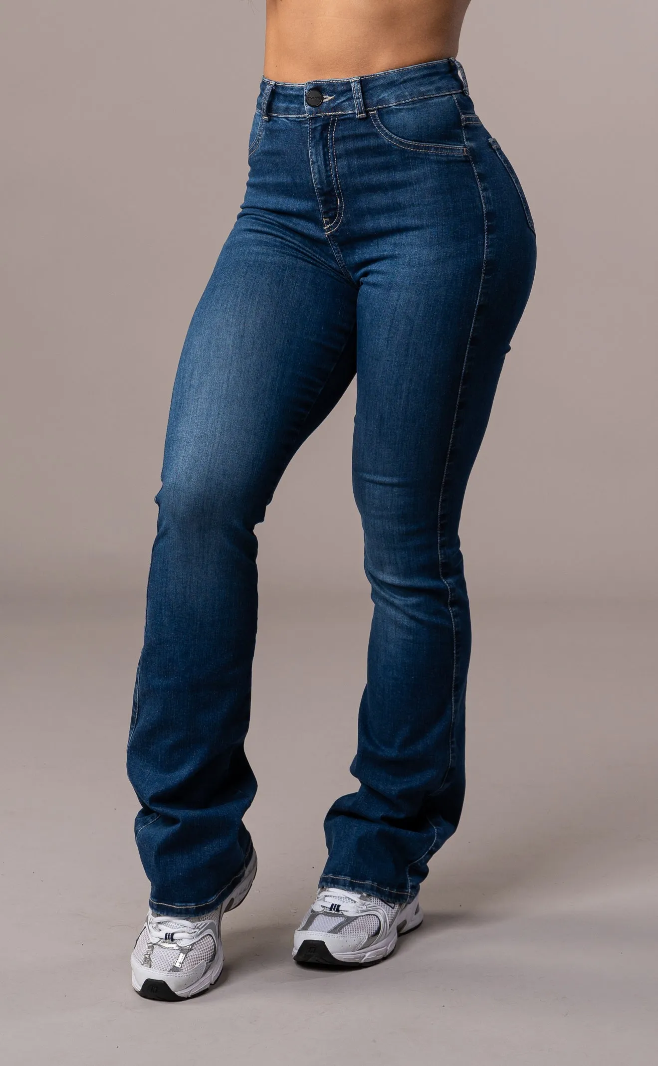 Womens Flared Fitjeans - Sapphire Blue